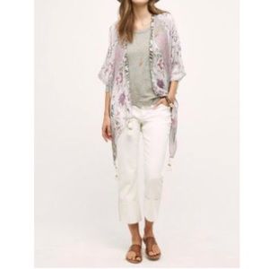 Pilcro Hyphen Mid Rise Cuffed White Denim